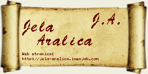 Jela Aralica vizit kartica